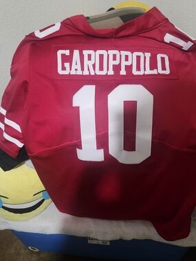 NFL Red Nike Patch Detail Football Jersey